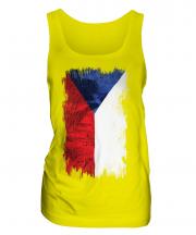 Czech Republic Grunge Flag Ladies Vest