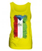 Equatorial Guinea Grunge Flag Ladies Vest