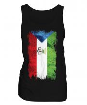 Equatorial Guinea Grunge Flag Ladies Vest