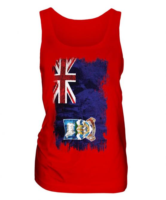 Falkland Islands Grunge Flag Ladies Vest