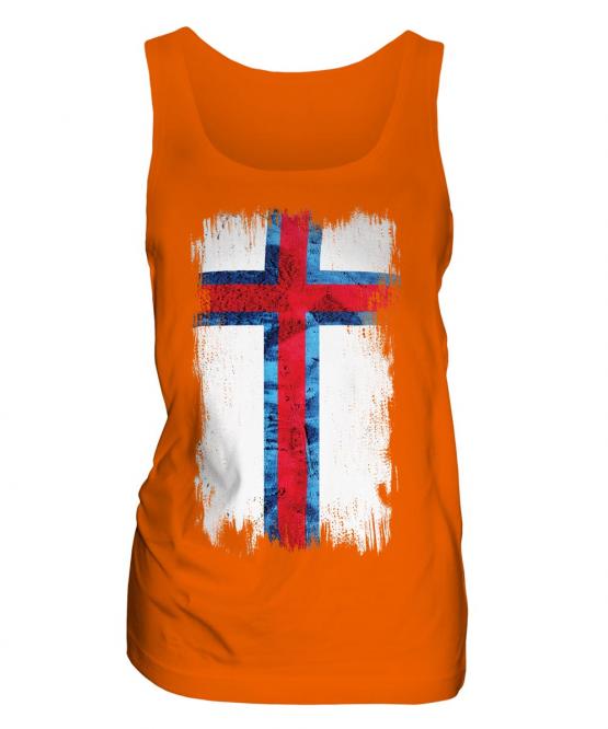 Faroe Islands Grunge Flag Ladies Vest