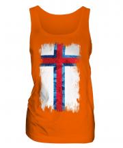 Faroe Islands Grunge Flag Ladies Vest