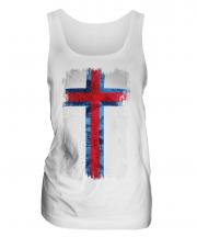 Faroe Islands Grunge Flag Ladies Vest