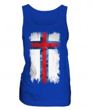 Faroe Islands Grunge Flag Ladies Vest