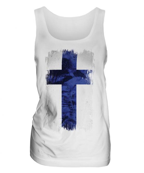 Finland Grunge Flag Ladies Vest