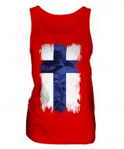 Finland Grunge Flag Ladies Vest