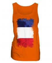 France Grunge Flag Ladies Vest