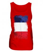 France Grunge Flag Ladies Vest