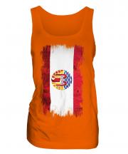 French Polynesia Grunge Flag Ladies Vest