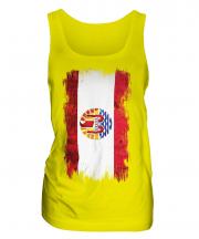 French Polynesia Grunge Flag Ladies Vest