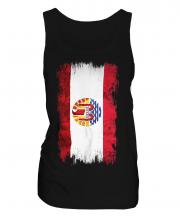 French Polynesia Grunge Flag Ladies Vest