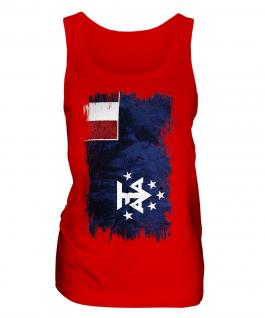 French Southern And Antarctic Lands Grunge Flag Ladies Vest