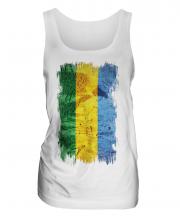 Gabon Grunge Flag Ladies Vest