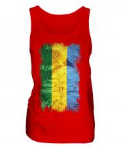 Gabon Grunge Flag Ladies Vest