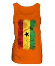 Ghana Grunge Flag Ladies Vest