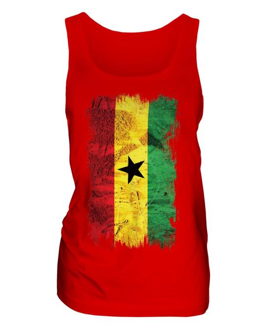 Ghana Grunge Flag Ladies Vest