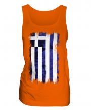 Greece Grunge Flag Ladies Vest