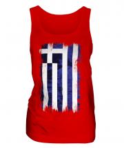 Greece Grunge Flag Ladies Vest