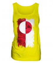 Greenland Grunge Flag Ladies Vest