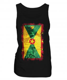 Grenada Grunge Flag Ladies Vest