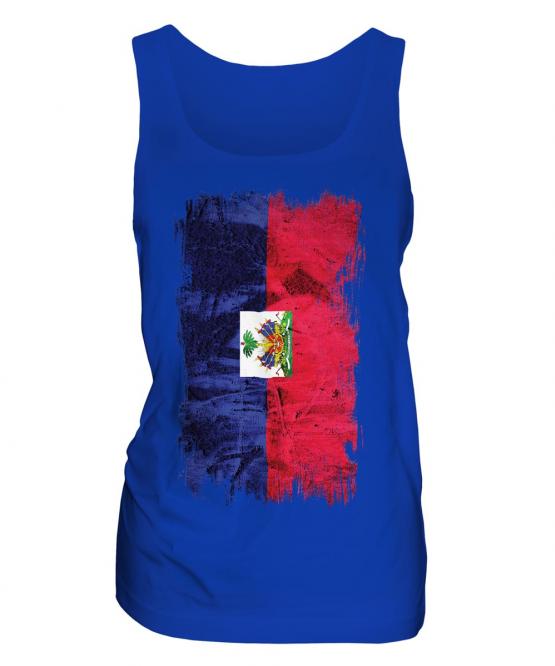 Haiti Grunge Flag Ladies Vest