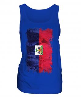 Haiti Grunge Flag Ladies Vest