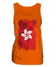 Hong Kong Grunge Flag Ladies Vest