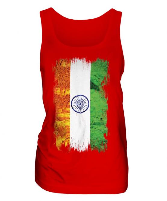 India Grunge Flag Ladies Vest