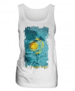 Kazakhstan Grunge Flag Ladies Vest