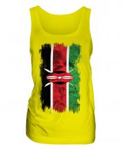 Kenya Grunge Flag Ladies Vest