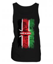 Kenya Grunge Flag Ladies Vest