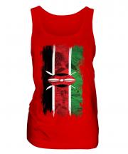 Kenya Grunge Flag Ladies Vest