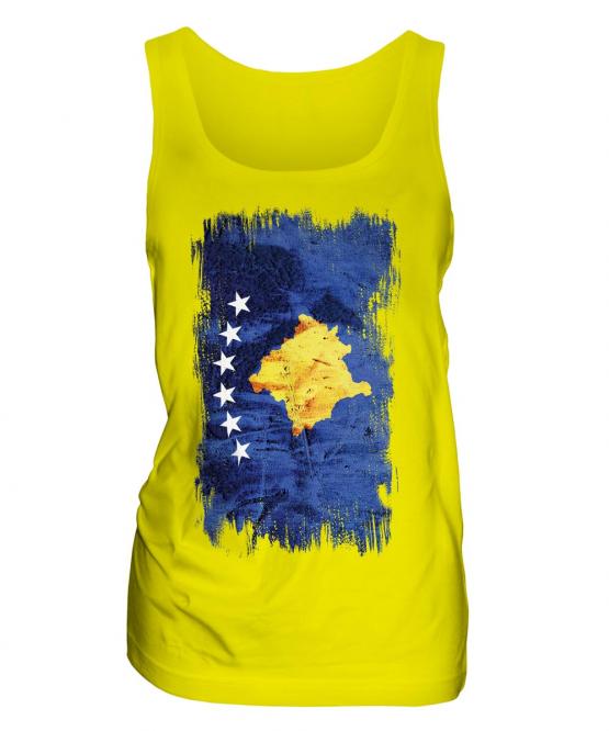 Kosovo Grunge Flag Ladies Vest