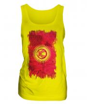 Kyrgyzstan Grunge Flag Ladies Vest