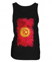 Kyrgyzstan Grunge Flag Ladies Vest
