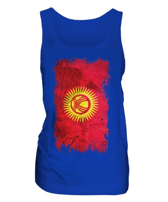 Kyrgyzstan Grunge Flag Ladies Vest