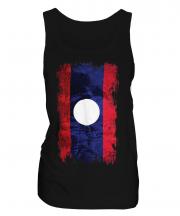 Laos Grunge Flag Ladies Vest