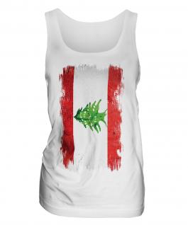 Lebanon Grunge Flag Ladies Vest