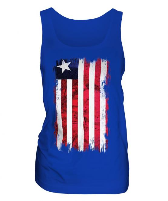 Liberia Grunge Flag Ladies Vest