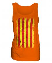 Catalonia Grunge Flag Ladies Vest