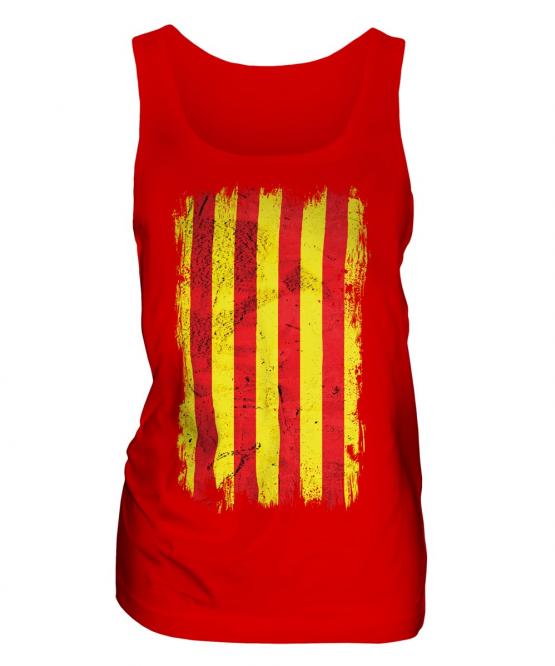 Catalonia Grunge Flag Ladies Vest