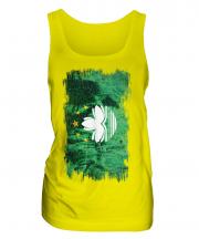 Macau Grunge Flag Ladies Vest