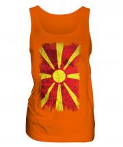 Macedonia Grunge Flag Ladies Vest