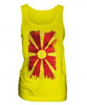 Macedonia Grunge Flag Ladies Vest