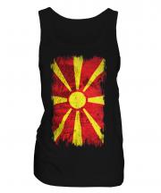 Macedonia Grunge Flag Ladies Vest