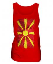 Macedonia Grunge Flag Ladies Vest
