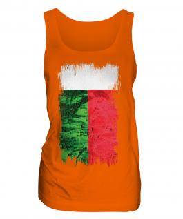 Madagascar Grunge Flag Ladies Vest