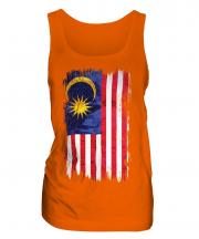 Malaysia Grunge Flag Ladies Vest