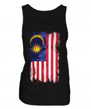 Malaysia Grunge Flag Ladies Vest