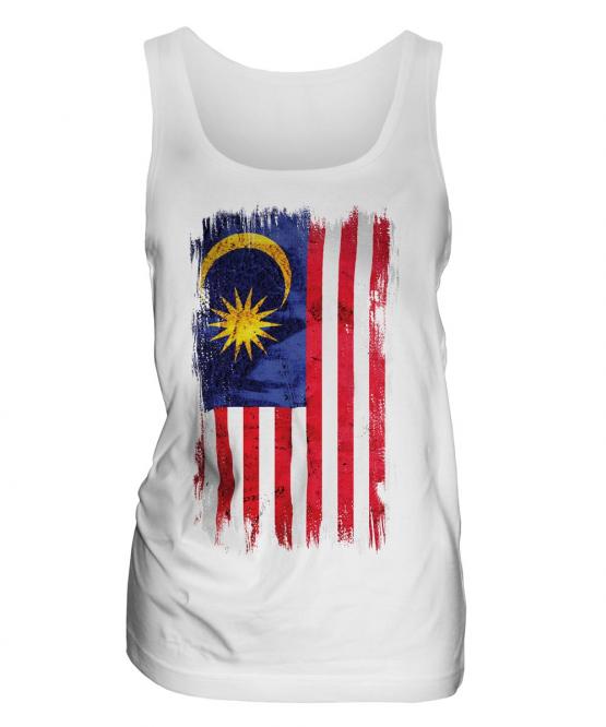 Malaysia Grunge Flag Ladies Vest